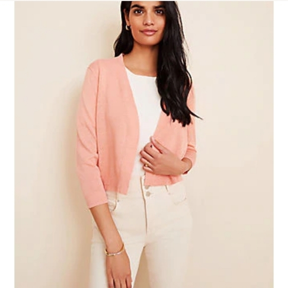 Ann Taylor Linen Blend Dress Cardigan 